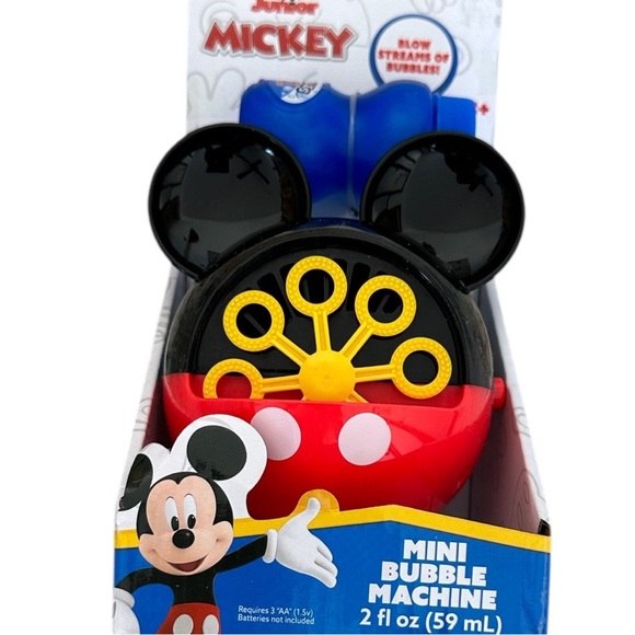New Disney Junior Mickey Mouse Mini Bubble Machine & Bubbles kids - Picture 2 of 10